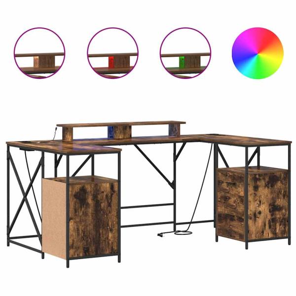 Schreibtisch Rauch-Eiche 182 x 101 x 87,5 cm Holzwerkstoff