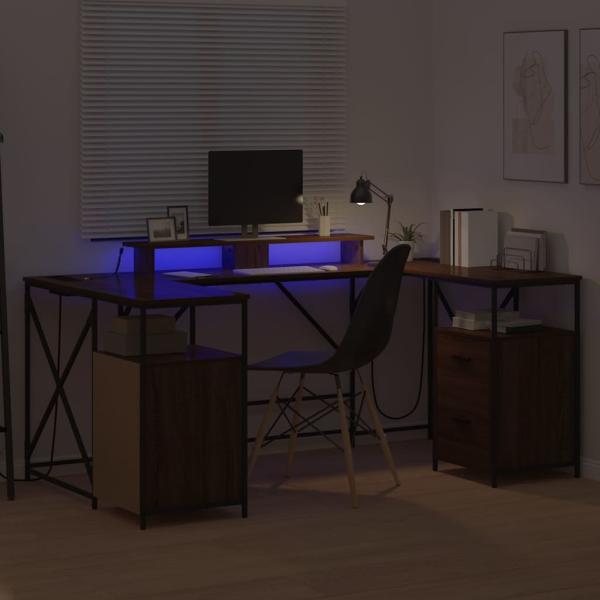 Schreibtisch Braun Eiche 182 x 101 x 87,5 cm Holzwerkstoff