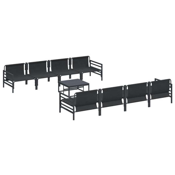Garten-Sofa-Set mit Kissen mit Kissen 9 pcs Anthrazit 70 x 70.5 x 31.5 cm