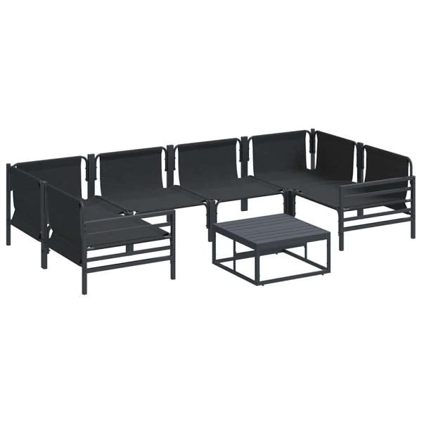 Garten-Sofa-Set 7 pcs Anthrazit Stahl