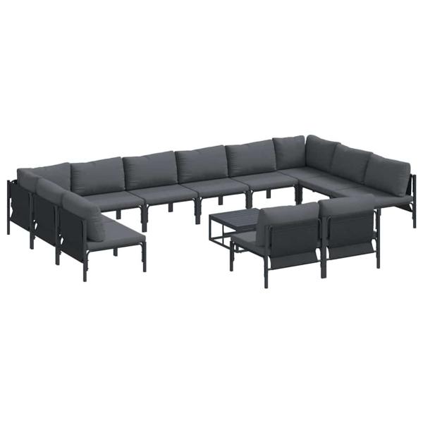 ARDEBO.de - Garten-Sofa-Set 13 pcs Anthrazit Stahl