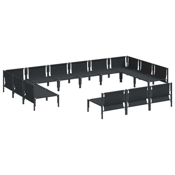 Garten-Sofa-Set 13 pcs Anthrazit Stahl