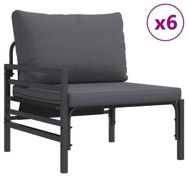 Garten-Sofa-Set 14 pcs Anthrazit Stahl
