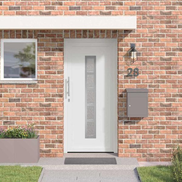 ARDEBO.de - Vordertür Weiß 98 x 208 cm PVC