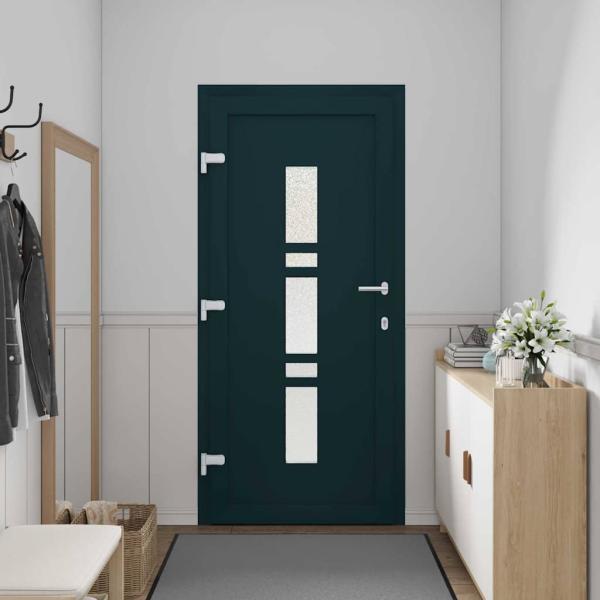 Haustür Anthrazit 98 x 208 cm PVC