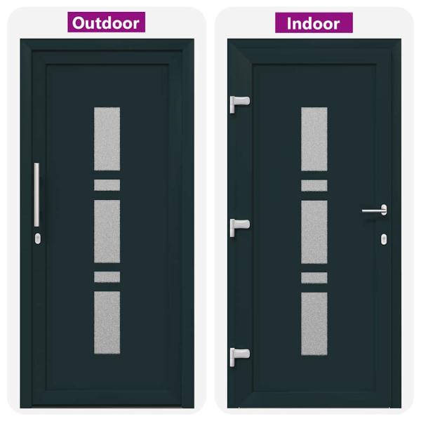 Haustür Anthrazit 108 x 208 cm PVC