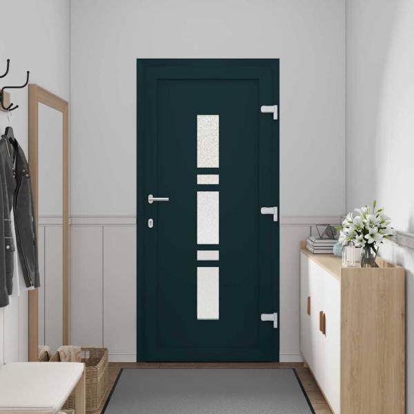 Haustür Anthrazit 98 x 208 cm PVC