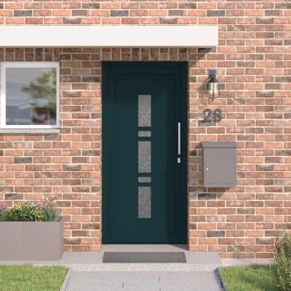 ARDEBO.de - Haustür Anthrazit 108 x 208 cm PVC