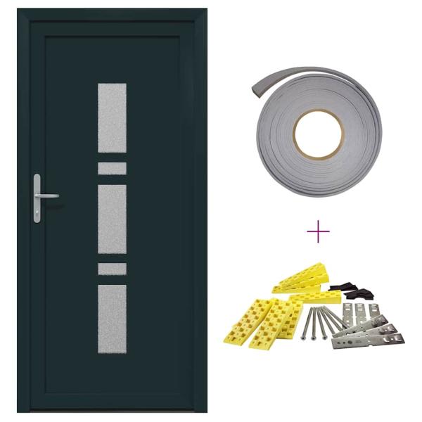 Haustür Anthrazit 98 x 200 cm PVC