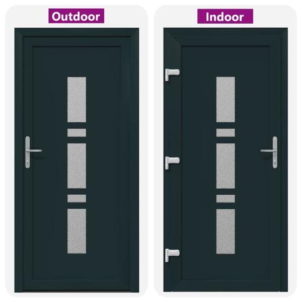 Haustür Anthrazit 98 x 200 cm PVC