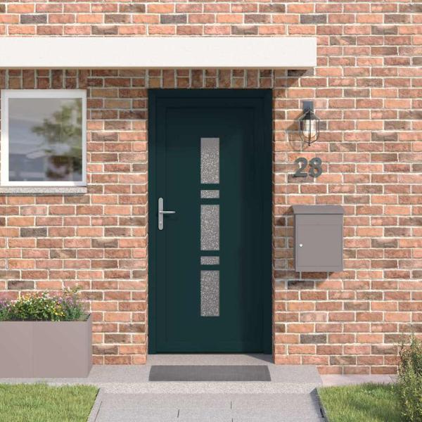 ARDEBO.de - Haustür Anthrazit 98 x 208 cm PVC