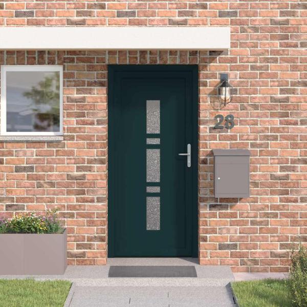 ARDEBO.de - Haustür Anthrazit 98 x 200 cm PVC