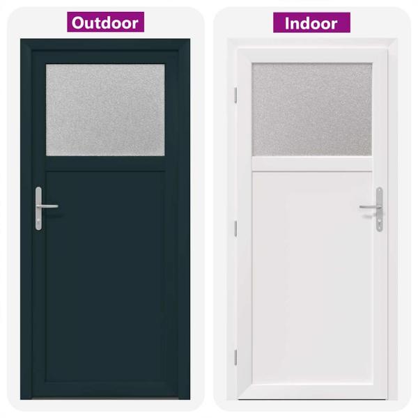 Haustür Anthrazit 88 x 198 cm PVC