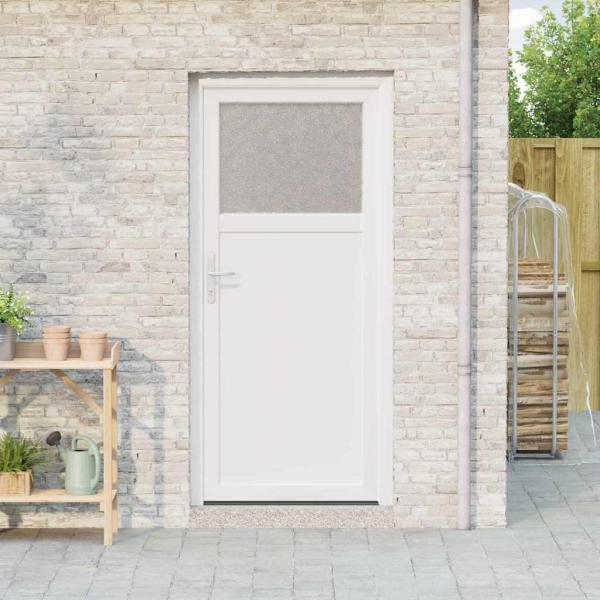 ARDEBO.de - Haustür Weiß 88 x 198 cm PVC