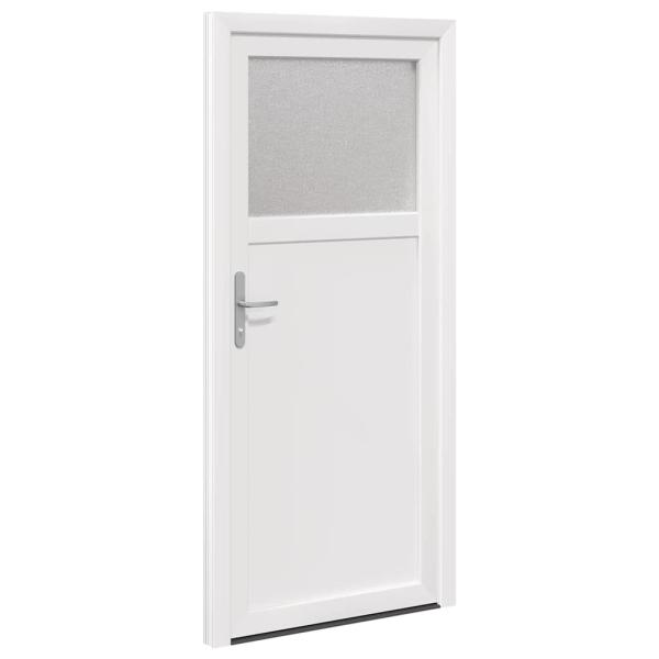 Haustür Weiß 88 x 198 cm PVC