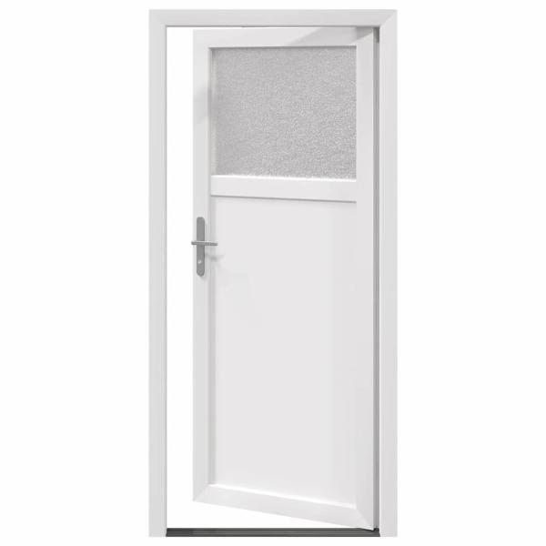 Haustür Weiß 88 x 198 cm PVC