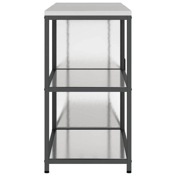 Küchenlager-Set 2 pcs Silber 150 x 50 x 92 cm Edelstahl