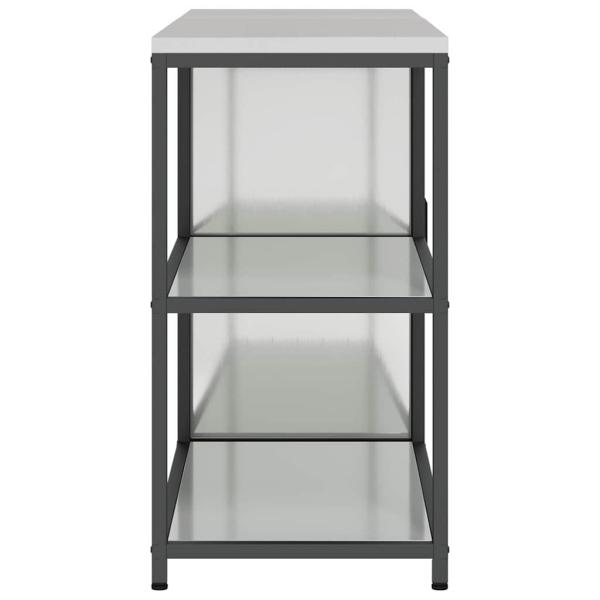 Küchenlager-Set 2 pcs Silber 150 x 50 x 92 cm Verzinkter Stahl