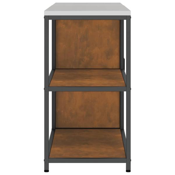 Küchenlager-Set mit Regal mit Speicher mit Tür Verstellbar 2 pcs Rostig 150 x 50 x 92 cm