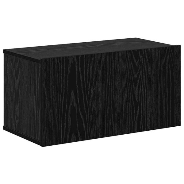 Wand TV Schrank mit Regal Sonstiges mit Speicher mit Tür 4 pcs Schwarz Eiche