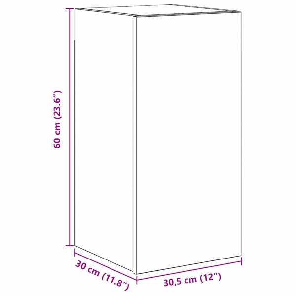 TV-Schrank-Set mit Regal 8 pcs Schwarz Eiche 80 x 30 x 30,5 cm