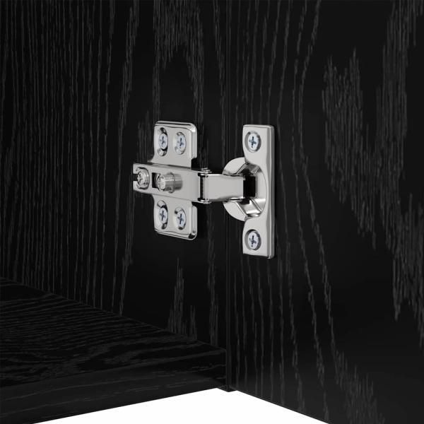 TV-Schrank-Set mit Regal mit Speicher mit Tür 5 pcs Schwarze Eiche