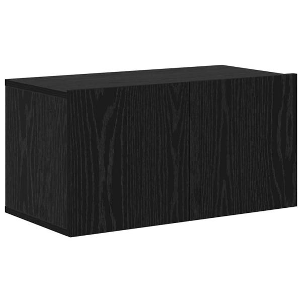 TV-Regalset mit Regal 3 pcs Schwarz Eiche S 30,5 x 30 x 90 cm