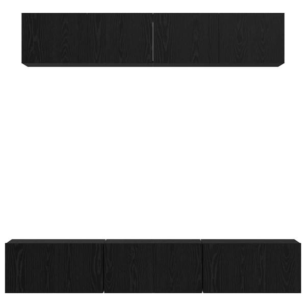 TV-Schrank-Set 5 pcs Schwarze Eiche Mittel 80 x 30 x 30,5 cm