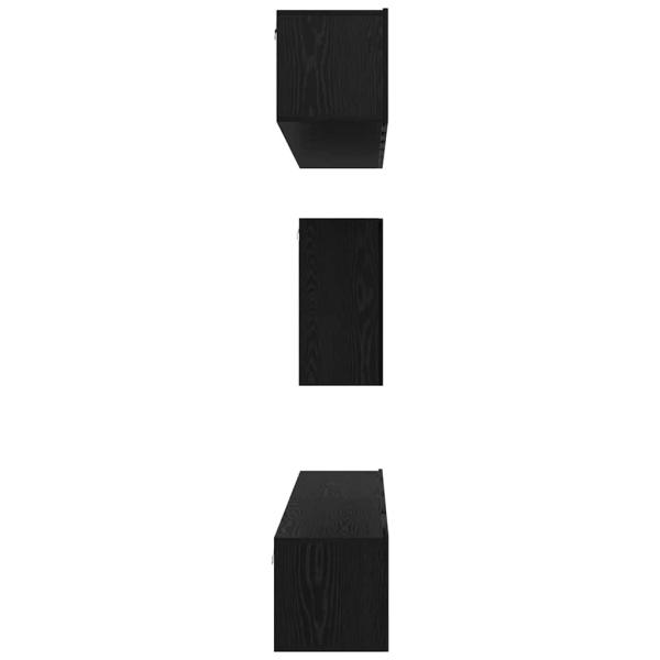 TV-Schrank-Set mit Regal Sonstiges 6 pcs Schwarz Eiche 100 x 30 x 30 cm