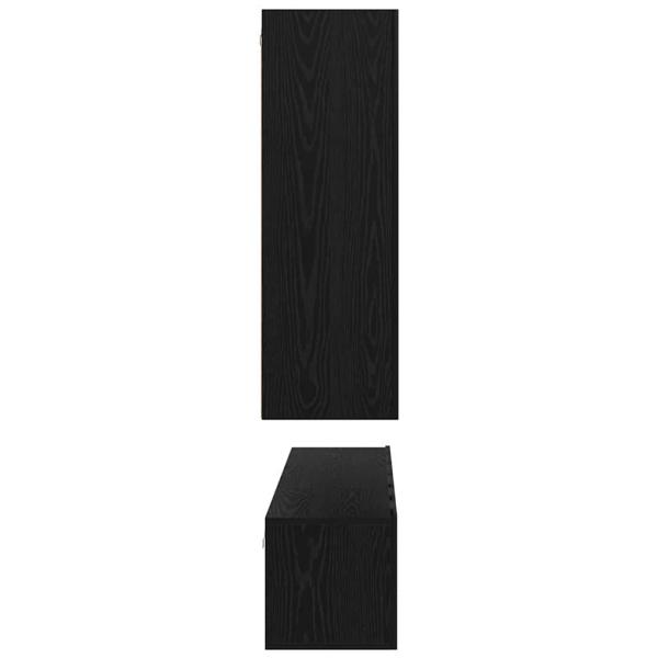 TV-Schrank-Set 5 pcs Schwarz Eiche Mittel 30,5 x 30 x 90 cm