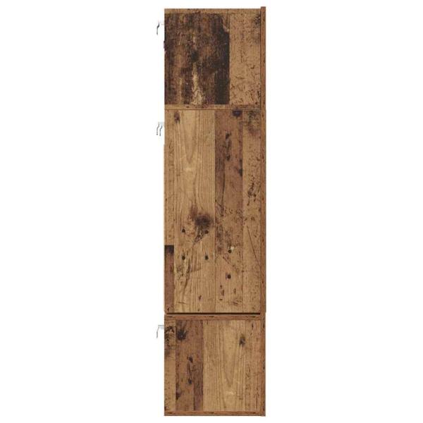 TV-Schrank-Set mit Regal mit Speicher mit Tür 6 pcs Altholz 80 x 30 x 30 cm