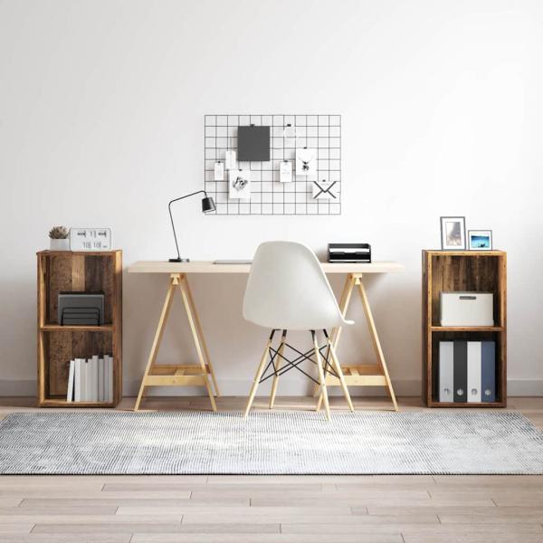 ARDEBO.de - TV-Schrank-Set 2 pcs Altholz 37 x 35 x 107 cm Holzwerkstoff