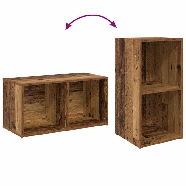 TV-Schrank-Set 2 pcs Altholz 37 x 35 x 107 cm Holzwerkstoff