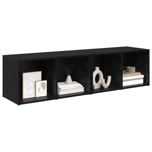 TV-Schrank-Set 2 pcs Schwarze Eiche 37 x 35 x 107 cm
