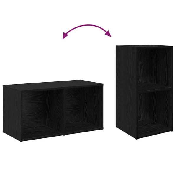 TV-Schrank-Set 2 pcs Schwarze Eiche 37 x 35 x 107 cm