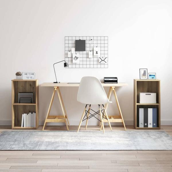 ARDEBO.de - TV-Schrank-Set 2 pcs Artisan Eiche 37 x 35 x 107 cm