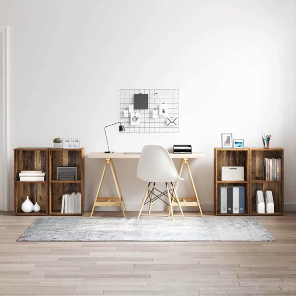 ARDEBO.de - TV-Schrank-Set 4 pcs Altes Holz 72 x 35 x 36.5 cm Holzwerkstoff