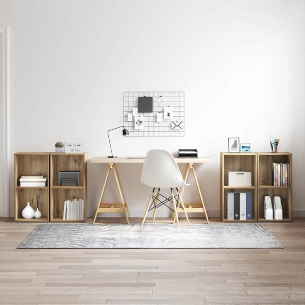 ARDEBO.de - TV-Schrank-Set 4 pcs Handwerklich gefertigter Eichenholz