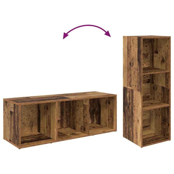 TV-Schrank-Set 2 pcs Altholz 37 x 35 x 107 cm Holzwerkstoff