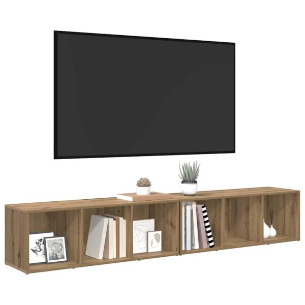 TV-Schrank-Set 2 pcs Artisan Eiche 37 x 35 x 107 cm