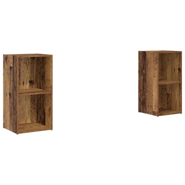 TV-Schrank-Set 2 pcs Altes Holz 72 x 35 x 36.5 cm Holzwerkstoff