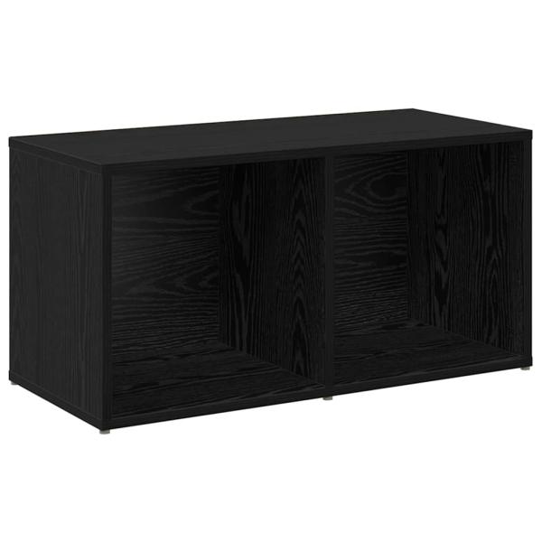 TV-Schrank-Set mit Regal 2 pcs Schwarz Eiche 72 x 35 x 36.5 cm
