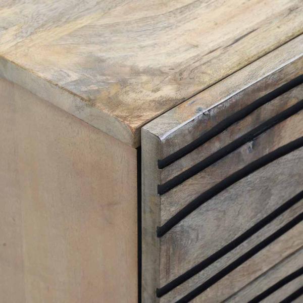 Nachttische mit Schubladen Weiß und Schwarz 50 x 33 x 60 cm