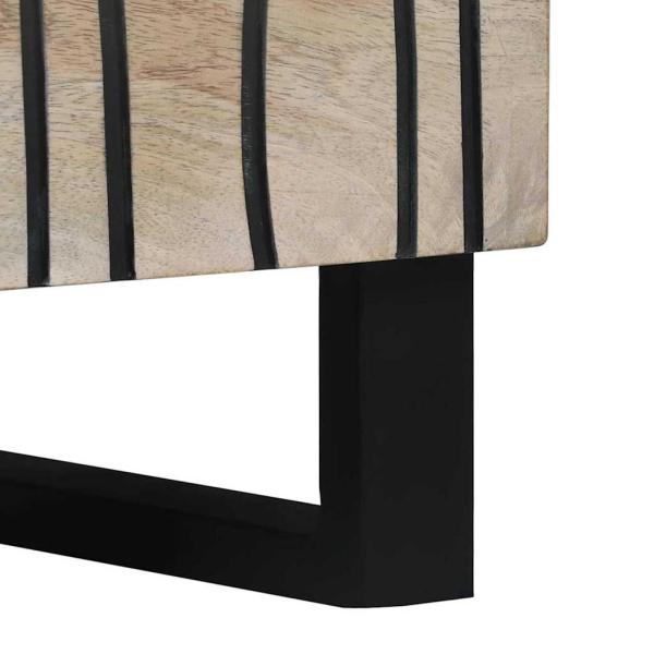 Nachttische mit Schubladen Weiß und Schwarz 50 x 33 x 60 cm