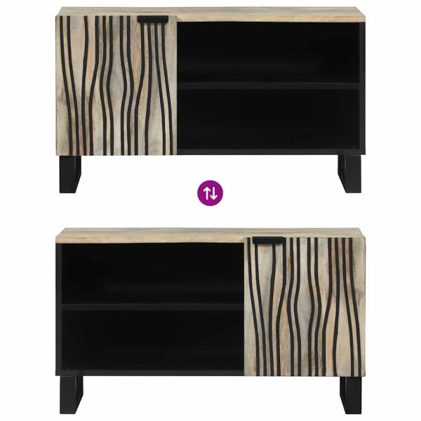 Medienlagerungsschränke & Regale mit Regal mit Speicher mit Tür Weiß und Schwarz