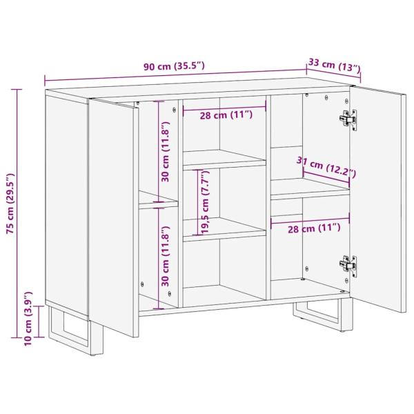 Medienlagerungsschränke & Regale mit Regal mit Speicher mit Tür 90 x 33,5 x 75 cm