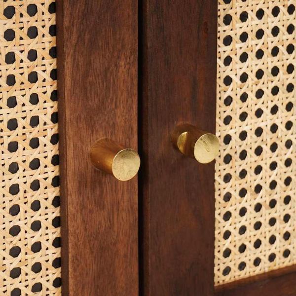 Medienlagerungsschränke & Regale mit Regal mit Speicher mit Tür Braun