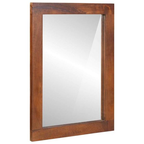 ARDEBO.de - Spiegel Braun, Silber 50 x 2,5 x 70 cm Massives Mangoholz, Glas