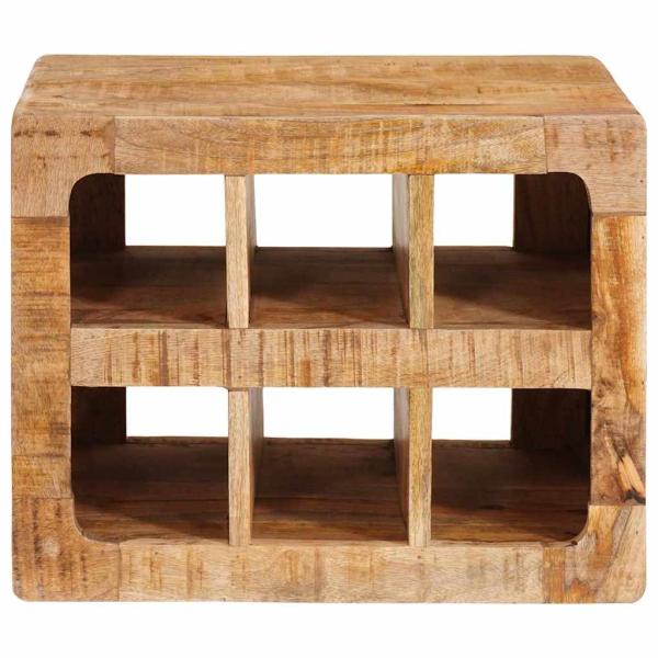 Weinregal mit Speicher Braun 44 x 30 x 35 cm Massives Mangoholz