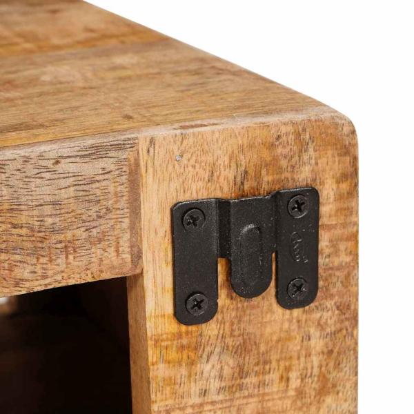 Weinregal mit Speicher Braun 44 x 30 x 35 cm Massives Mangoholz